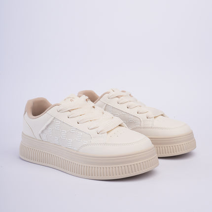 Tenis offwhite con plataforma