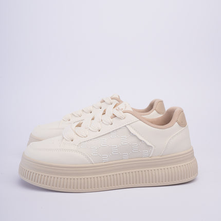 Tenis offwhite con plataforma