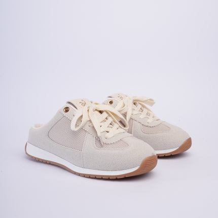 Tenis planos beige destalonados