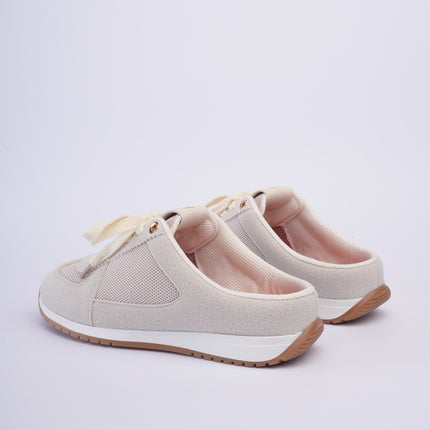 Tenis planos beige destalonados
