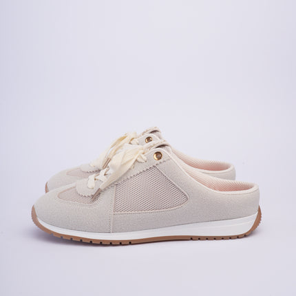 Tenis planos beige destalonados