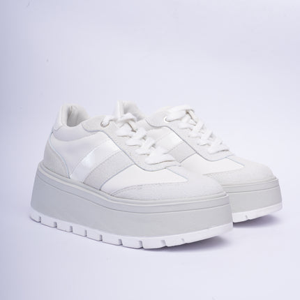 Tenis plataforma alta grises
