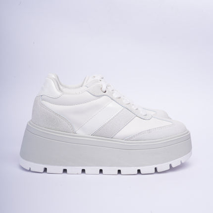 Tenis plataforma alta grises