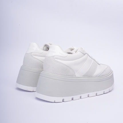Tenis plataforma alta grises