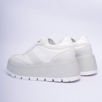 Tenis plataforma alta grises