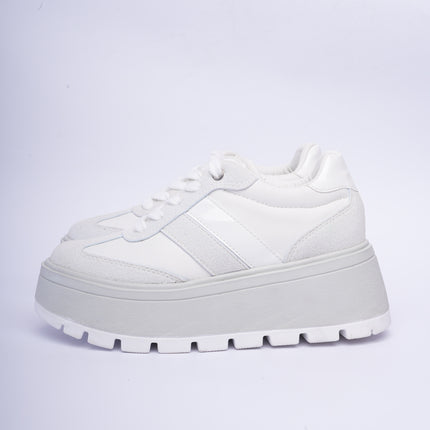 Tenis plataforma alta grises