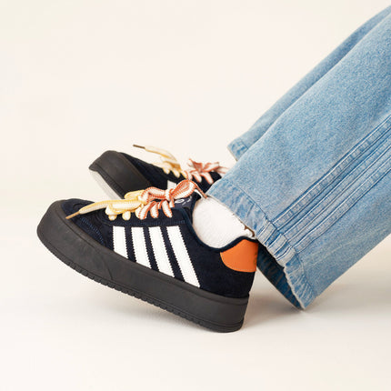 Tenis plataforma azul oscuro