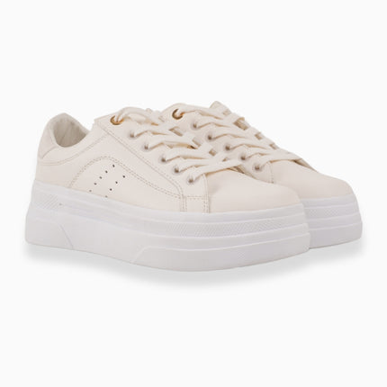Tenis plataforma beige clásicos