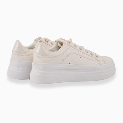 Tenis plataforma beige clásicos