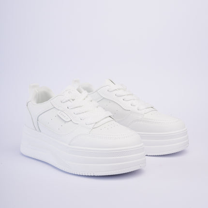 Tenis plataforma blancos altos