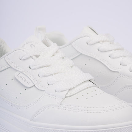 Tenis plataforma blancos altos