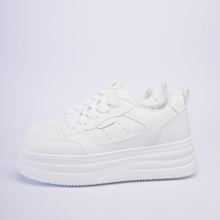 Tenis plataforma blancos altos
