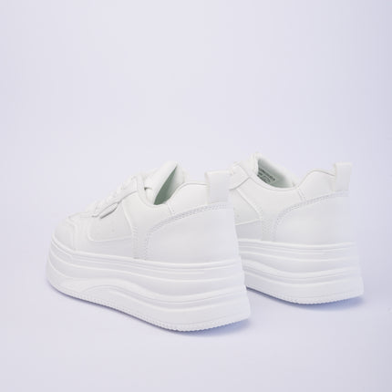 Tenis plataforma blancos altos