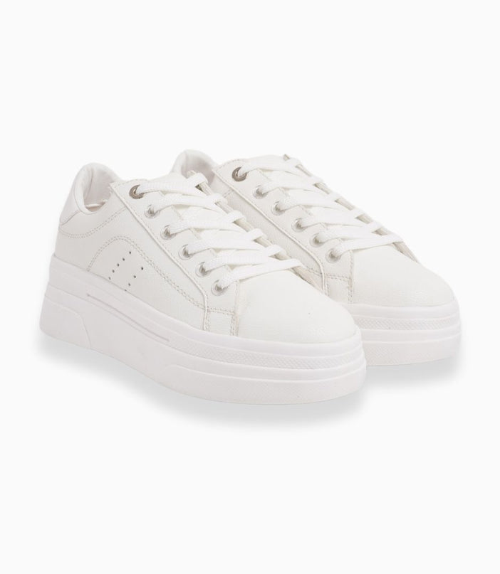 Tenis plataforma blancos clásicos