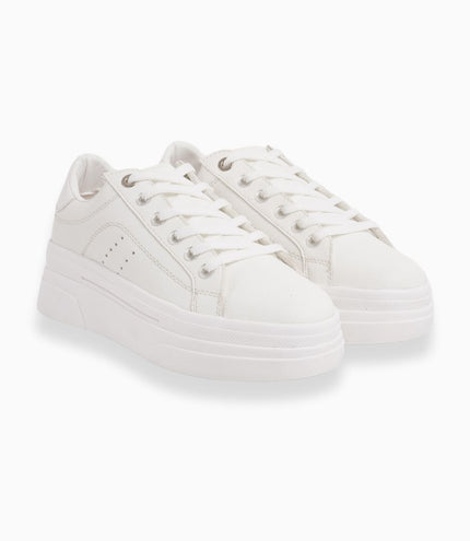 Tenis plataforma blancos clásicos