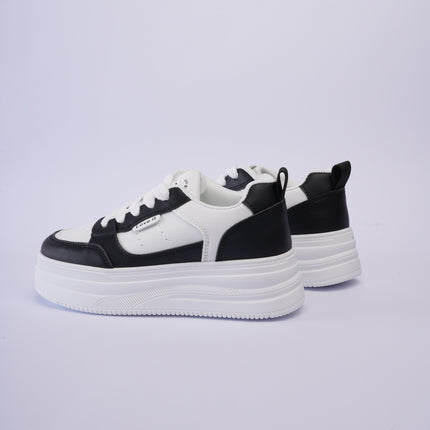 Tenis plataforma blancos con negro