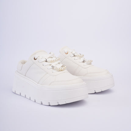 Tenis plataforma blancos destalonados