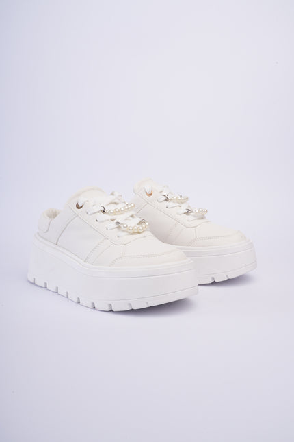 Tenis plataforma blancos destalonados