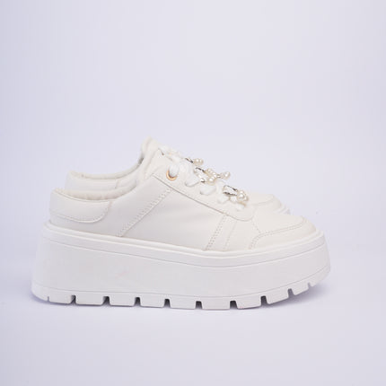 Tenis plataforma blancos destalonados