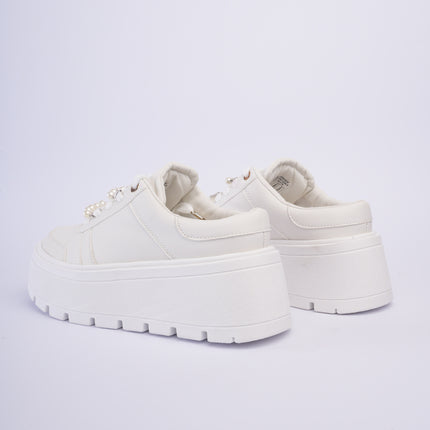 Tenis plataforma blancos destalonados