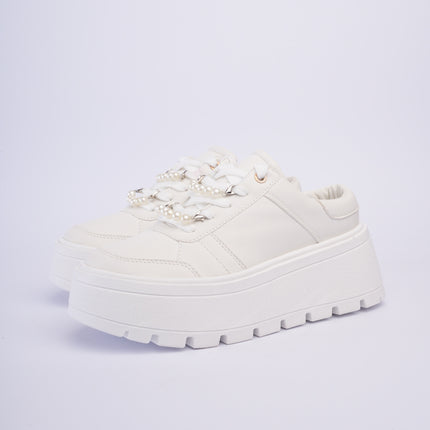 Tenis plataforma blancos destalonados