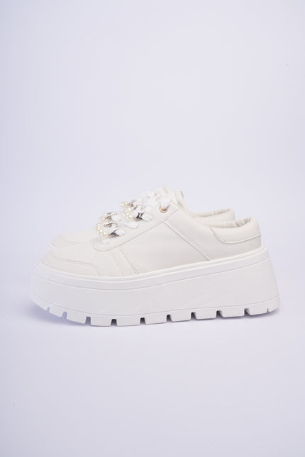Tenis plataforma blancos destalonados