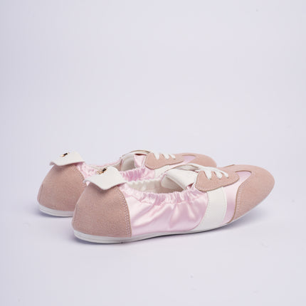 Tenis tipo ballet rosados x satín