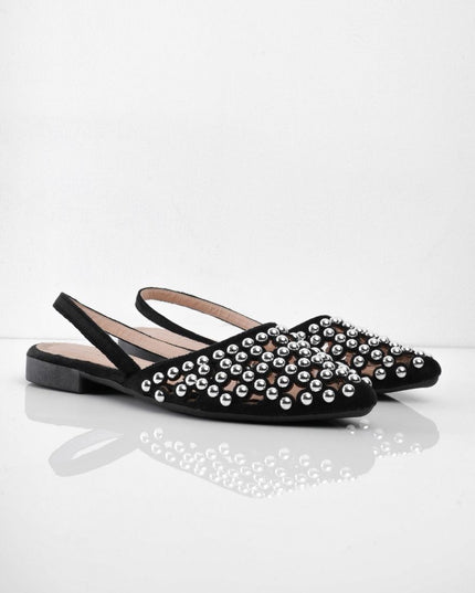 Bailarinas negras transparencia x taches