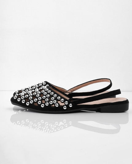 Bailarinas negras transparencia x taches