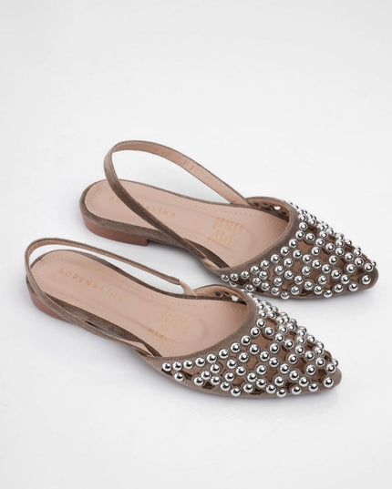 Bailarinas taupe transparencia x taches