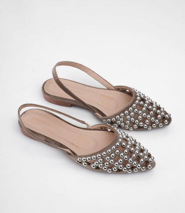 Bailarinas taupe transparencia x taches
