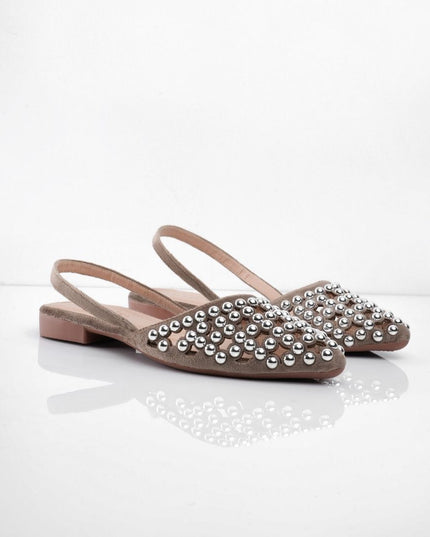 Bailarinas taupe transparencia x taches