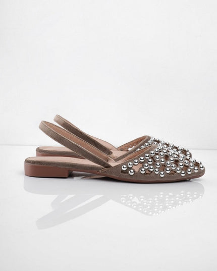 Bailarinas taupe transparencia x taches