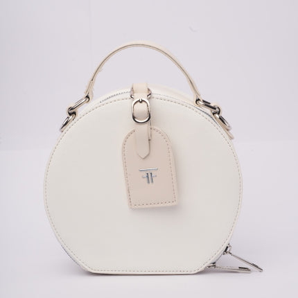 Bolso blanco redondo