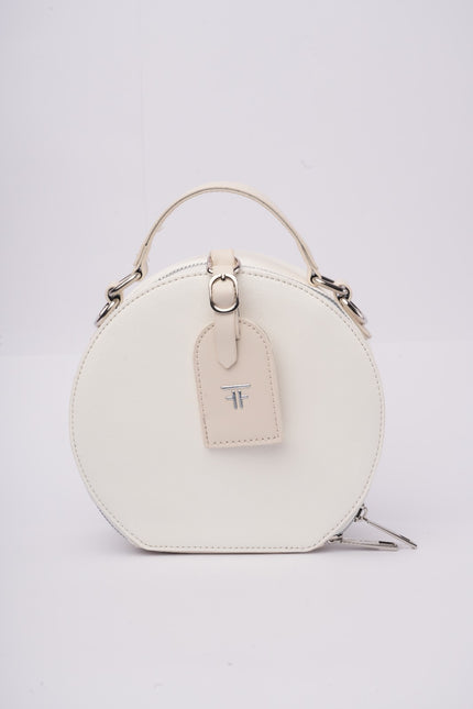 Bolso blanco redondo