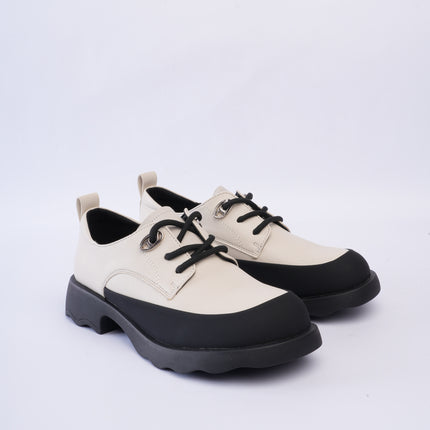 Zapatos tipo oxford blancos x negro