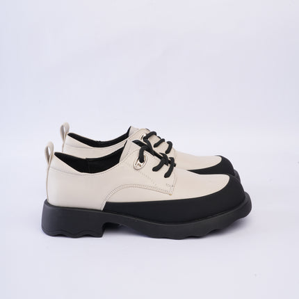 Zapatos tipo oxford blancos x negro