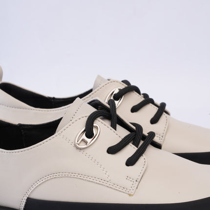 Zapatos tipo oxford blancos x negro