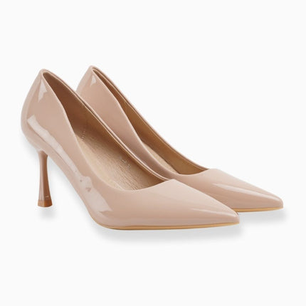 tacón beige de punta