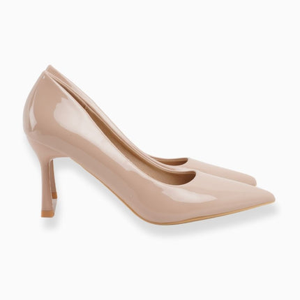 tacón beige de punta