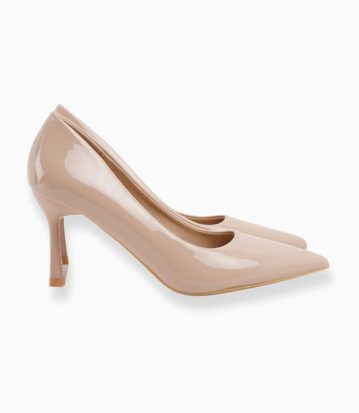 tacón beige de punta