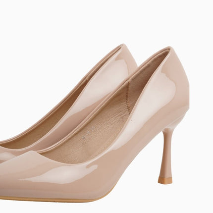 tacón beige de punta