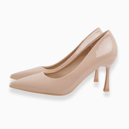 tacón beige de punta