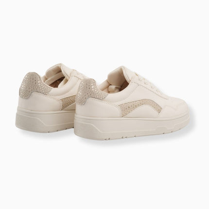 tenis planos beige con texturas